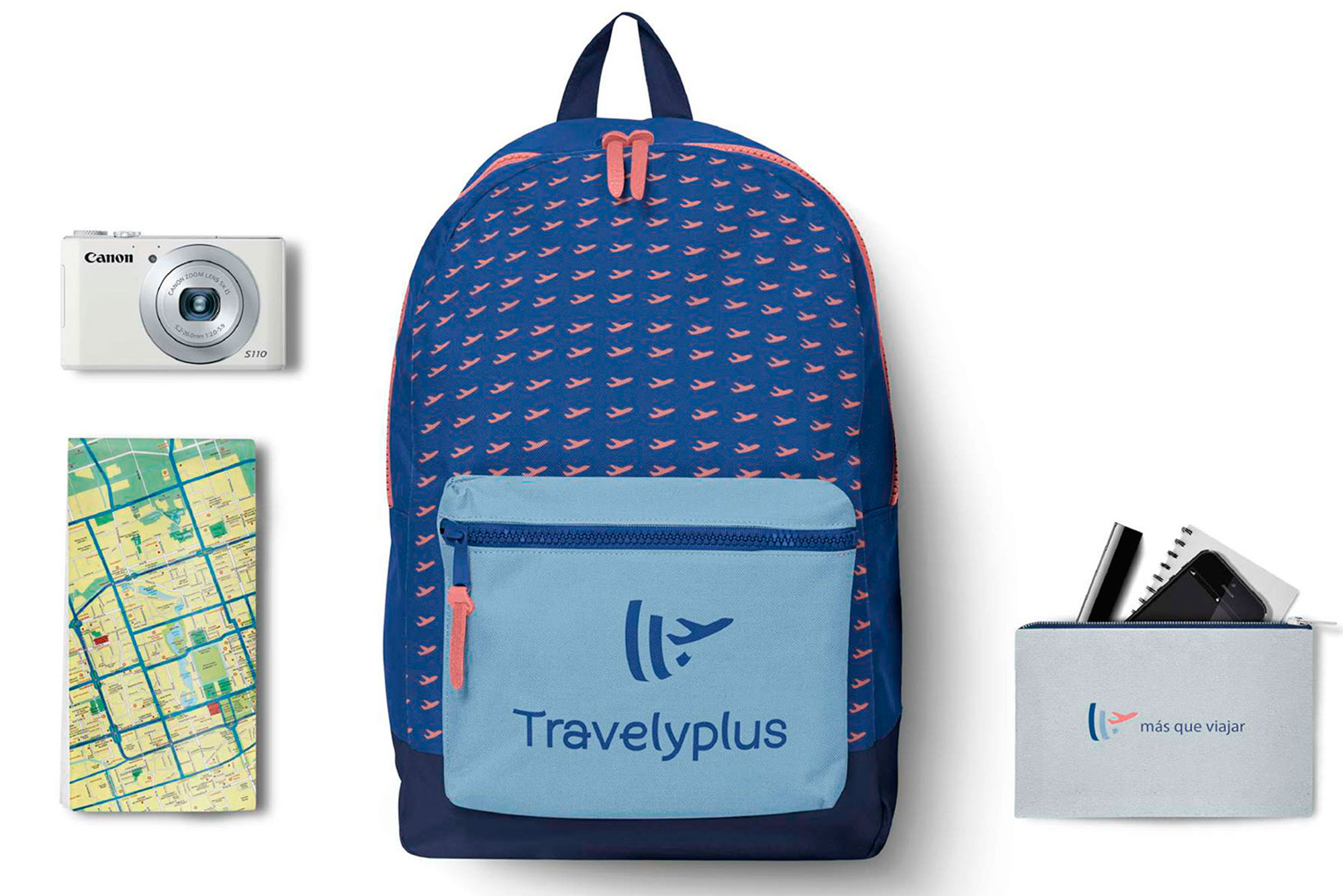 identidad corporativa branding naming agencia viajes Valencia diseño logotipo publicidad mochila y billetera