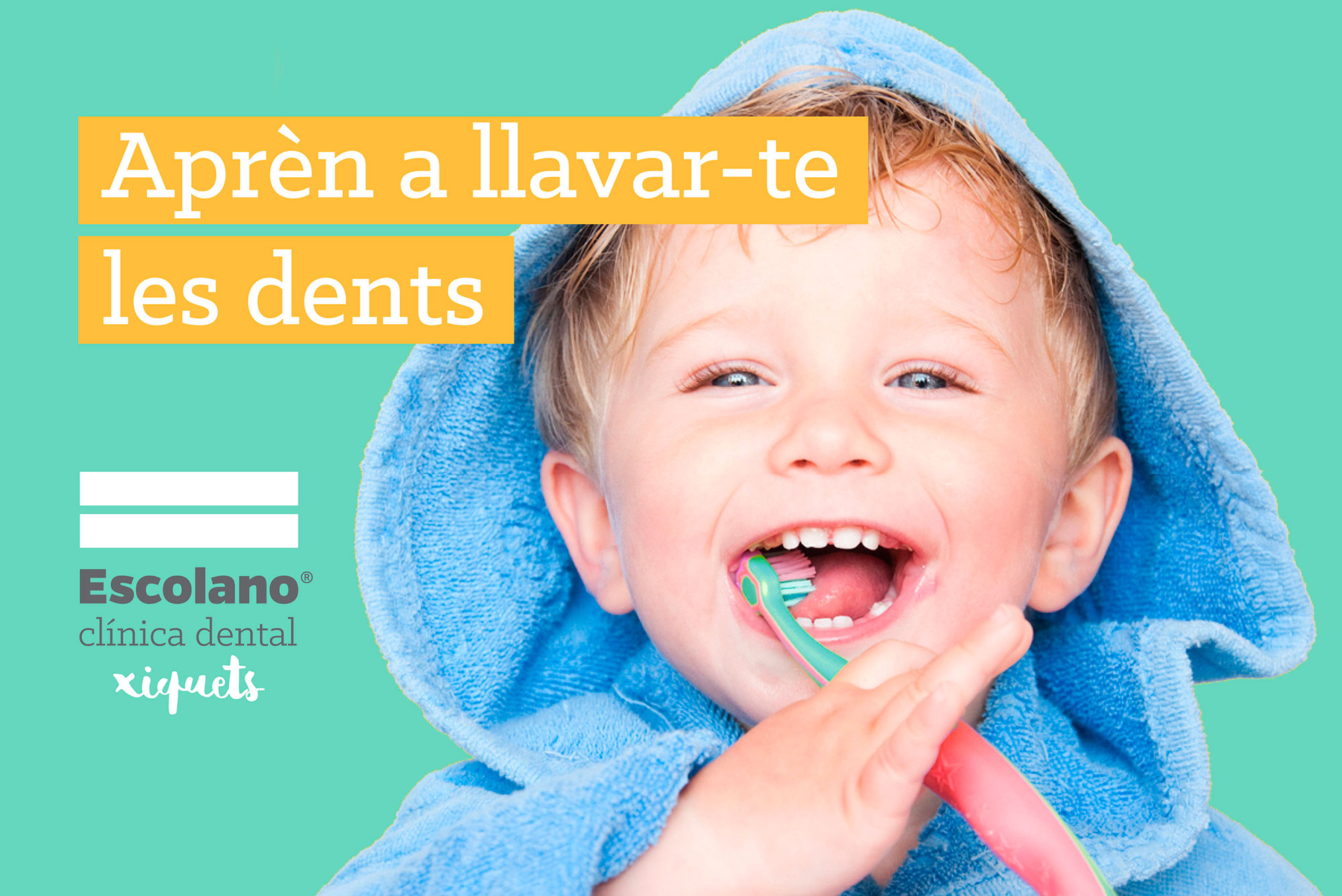 identidad corporativa branding clinica dental gandia interioristas valencia letrero informativo limpieza dientes niños